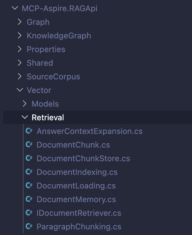 Vector retrieval structure